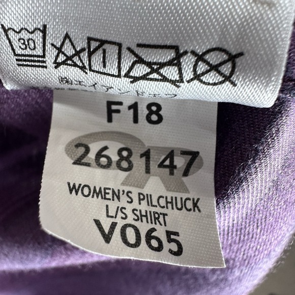 Outdoor Research Women's Pilchuck L/S Flannel Striped Western Shirt Purple Small - Picture 8 of 13